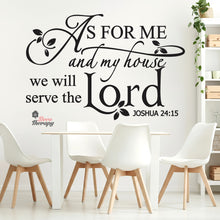 Load image into Gallery viewer, As For Me And My House V2 Wall Decal Stickers