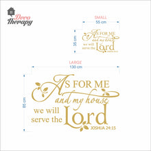 Load image into Gallery viewer, As For Me And My House V2 Wall Decal Stickers