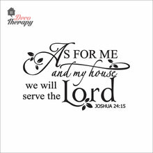Load image into Gallery viewer, As For Me And My House V2 Wall Decal Stickers