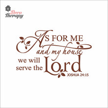 Load image into Gallery viewer, As For Me And My House V2 Wall Decal Stickers