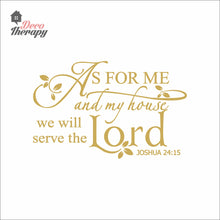 Load image into Gallery viewer, As For Me And My House V2 Wall Decal Stickers