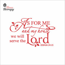 Load image into Gallery viewer, As For Me And My House V2 Wall Decal Stickers