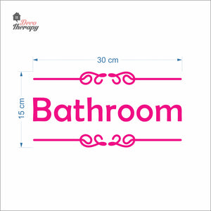 Bathroom Sign Sticker Self-Adhesive Decotherapy
