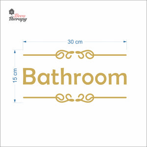 Bathroom Sign Sticker Self-Adhesive Decotherapy