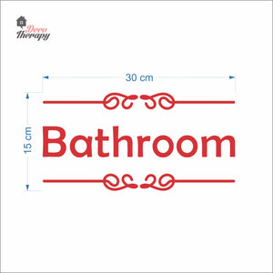 Bathroom Sign Sticker Self-Adhesive Decotherapy