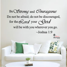 Load image into Gallery viewer, Be Strong and Courageous V1 Wall Decal Stickers