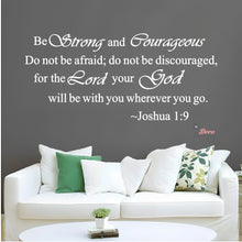 Load image into Gallery viewer, Be Strong and Courageous V1 Wall Decal Stickers