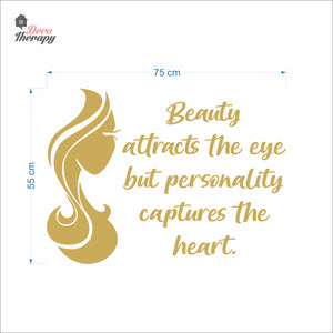 Beauty Attracts The Eye But Personality Captures The Heart Wall Decal Decotherapy