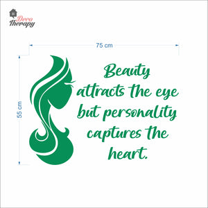 Beauty Attracts The Eye But Personality Captures The Heart Wall Decal Decotherapy