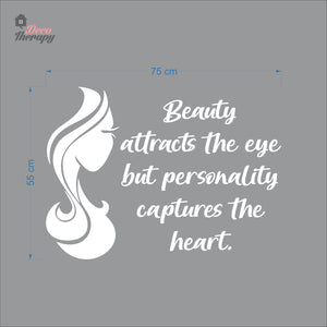 Beauty Attracts The Eye But Personality Captures The Heart Wall Decal Decotherapy
