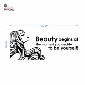 Beauty Begins The Moment You Decide To Be Yourself Wall Decal Decotherapy