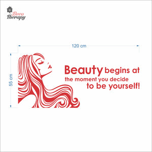 Beauty Begins The Moment You Decide To Be Yourself Wall Decal Decotherapy