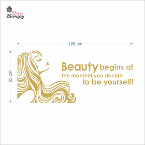 Beauty Begins The Moment You Decide To Be Yourself Wall Decal Decotherapy