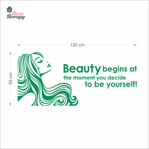 Beauty Begins The Moment You Decide To Be Yourself Wall Decal Decotherapy
