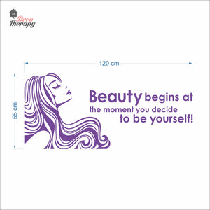 Beauty Begins The Moment You Decide To Be Yourself Wall Decal Decotherapy