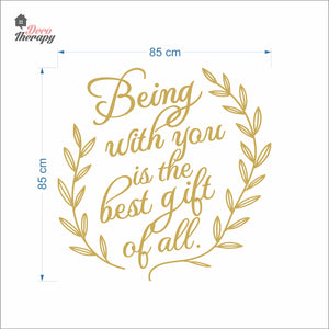 Being With You Is The Best Gift Of All Christmas Wall Decal Decotherapy