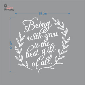 Being With You Is The Best Gift Of All Christmas Wall Decal Decotherapy