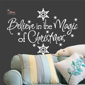 Believe In The Magic Of Christmas Wall Decal Decotherapy