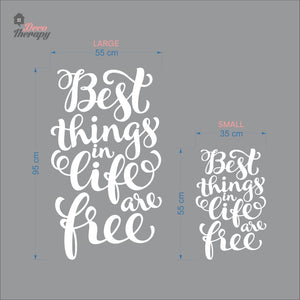 Best Things In Life Are Free Wall Decal Decotherapy