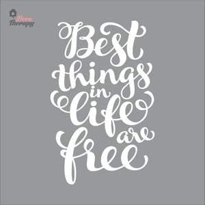 Best Things In Life Are Free Wall Decal Decotherapy