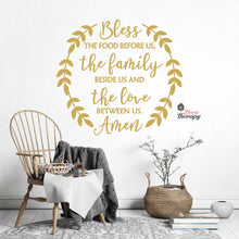 Load image into Gallery viewer, Bless The Food Before Us V1 Wall Decal Decotherapy