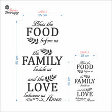 Load image into Gallery viewer, Bless The Food Before Us V5 Wall Decal Decotherapy