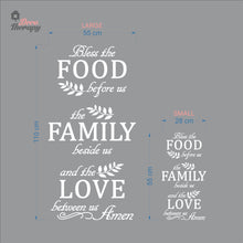 Load image into Gallery viewer, Bless The Food Before Us V5 Wall Decal Decotherapy