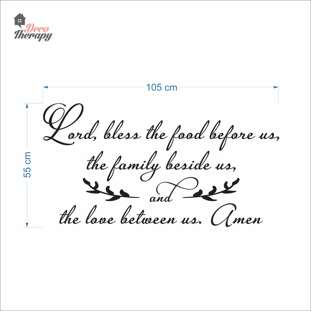 Bless The Food Before Us V3 Wall Decal Decotherapy