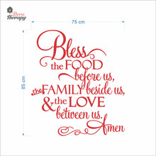 Load image into Gallery viewer, Bless The Food Before Us V4 Wall Decal Decotherapy