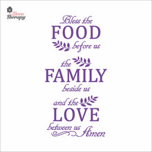 Load image into Gallery viewer, Bless The Food Before Us V5 Wall Decal Decotherapy