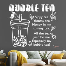 Load image into Gallery viewer, Bubble Tea Sippy Yummy Honey In My Tummy Tea Boba Milktea Wall Decal