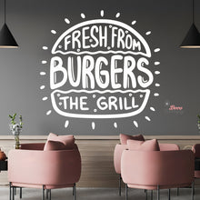 Load image into Gallery viewer, Burgers Fresh From The Grill Wall Decal