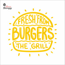Load image into Gallery viewer, Burgers Fresh From The Grill Wall Decal