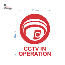 Load image into Gallery viewer, CCTV In Operation Sign Sticker Self-Adhesive Decotherapy