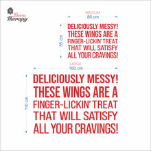 Load image into Gallery viewer, Chicken Wings Deliciously Messy Finger Lickin Treat Wall Decal