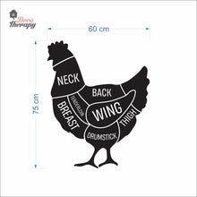 Load image into Gallery viewer, Chicken Cuts Butcher Silhoutte Wall Decal