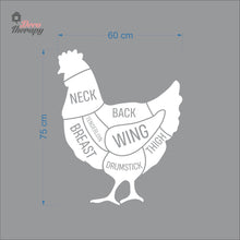 Load image into Gallery viewer, Chicken Cuts Butcher Silhoutte Wall Decal