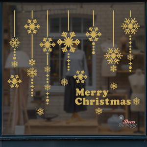 Christmas Hanging Snowflakes Wall Decal Decotherapy