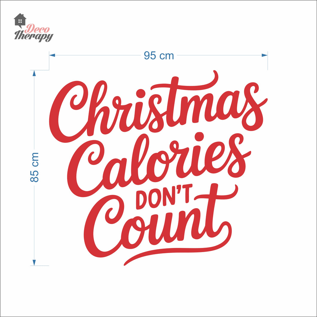 Christmas Calories Don't Count Wall Decal Decotherapy