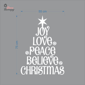 Christmas Joy Love Peace Wall Decal Decotherapy