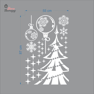 Christmas Snowflakes Sparkling Wall Decal Decotherapy