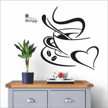 Load image into Gallery viewer, Coffee Heart Cup Sign Cafe Restaurant Wall Decal Decotherapy