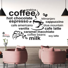 Load image into Gallery viewer, Coffee Hot Chocolate Espresso Arabica Cafe Latte Wall Decal Decotherapy