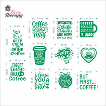 Load image into Gallery viewer, Coffee Cafe Shop Set 11PCS Wall Decal Stickers Home Glass Decor Vinyl Art DIY Dining