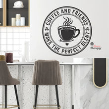 Load image into Gallery viewer, Coffee Friends The Perfect Blent Round Design Wall Decal