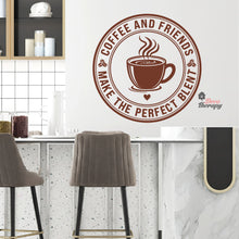 Load image into Gallery viewer, Coffee Friends The Perfect Blent Round Design Wall Decal