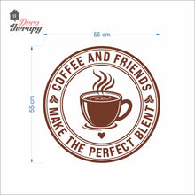 Load image into Gallery viewer, Coffee Friends The Perfect Blent Round Design Wall Decal
