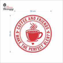 Load image into Gallery viewer, Coffee Friends The Perfect Blent Round Design Wall Decal