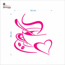 Load image into Gallery viewer, Coffee Heart Cup Sign Cafe Restaurant Wall Decal Decotherapy