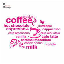 Load image into Gallery viewer, Coffee Hot Chocolate Espresso Arabica Cafe Latte Wall Decal Decotherapy